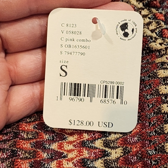 Nwt! Anthropologie Free People zig zag crochet knit flared bell pull on pants - Picture 7 of 11